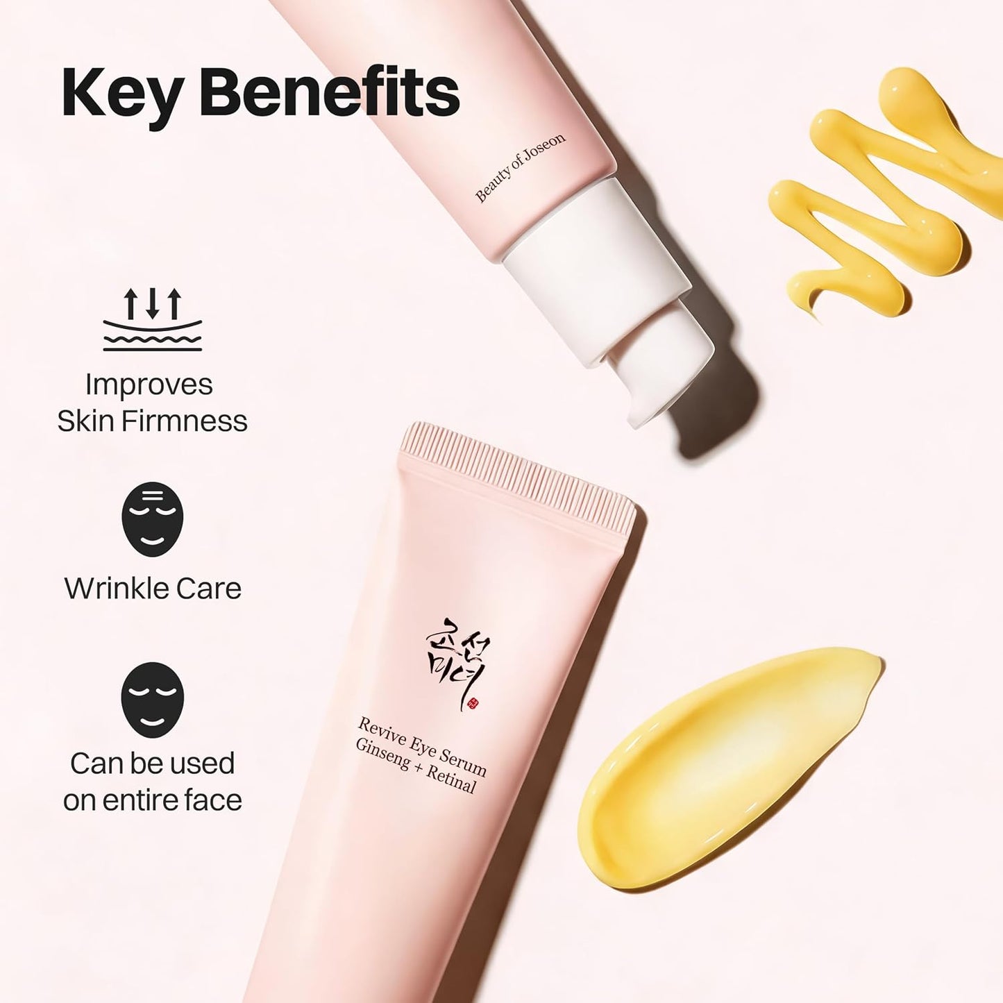 Beauty of Joseon Revive Eye Serum Ginseng + Retinal | Korean Skincare Augencreme-Ideal Mit Augenpads, Gegen Falten, Ungleichmäßigen Hautton Serum Zur Augenpflege, 30Ml, 2EA