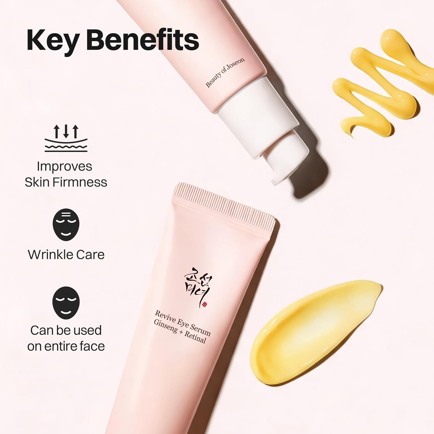 Beauty of Joseon Revive Eye Serum Ginseng + Retinal | Korean Skincare Augencreme-Ideal Mit Augenpads, Gegen Falten, Ungleichmäßigen Hautton Serum Zur Augenpflege, 30Ml, 2EA